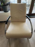 Luxe leren lounge, Huis en Inrichting, Fauteuils, Ophalen, Gebruikt, 50 tot 75 cm, Leer