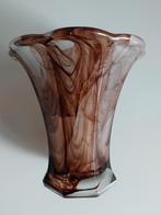 Bruine artdeco tulpvaas, Antiek en Kunst, Antiek | Glas en Kristal, Ophalen