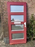 |Hardhouten voordeur| buitendeur| HR glas| 212X93|, Ophalen, Gebruikt, 80 tot 100 cm, Buitendeur