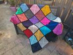 Gehaakte deken/plaid/sprei effen granny square. T.E.A.B., Ophalen of Verzenden, Zo goed als nieuw
