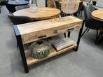 Magazijn leegverkoop Sidetable Britt Mangohout metaal zwart