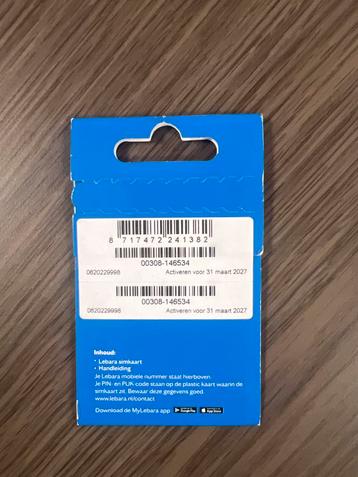 Lebara Prepaid Simkaart - Nieuw 06-2022-9998 beschikbaar voor biedingen
