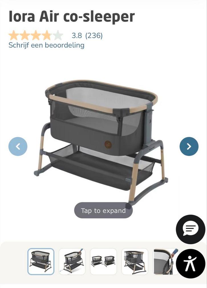 Co sleeper(s) lora air, Kinderen en Baby's, Babywiegjes en Ledikanten, Zo goed als nieuw, Wieg, Ophalen