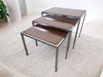 set van 3 vintage nesting tables /bijzettafeltjes Pastoe, Ophalen