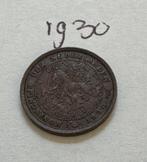 Halve cent brons 1/2 cent 1930 Koninkrijk der Nederlanden, Ophalen of Verzenden, Koningin Wilhelmina, Overige waardes