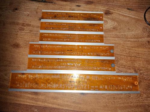 rotring diverse lettersjablonen, Hobby en Vrije tijd, Tekenen, Gebruikt, Overige typen, Ophalen of Verzenden