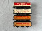 4x Lima DSB Tuborg, DB Lederer en SpatenBrau goederenwagons, Gebruikt, Gelijkstroom of Wisselstroom, Wagon, Ophalen of Verzenden