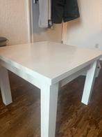 Twee witte bijzet tafeltjes 59x59cm, Ophalen of Verzenden