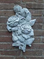 Rozen bloemen wanddecoratie betonnen beeld tuinbeeld beton, Ophalen of Verzenden, Nieuw