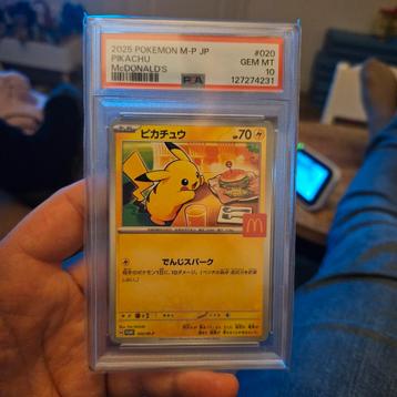 Pikachu mcdonalds japan psa 10 (burgerchu) beschikbaar voor biedingen