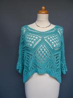 SALE !! AQUABLAUWE gehaakte trui maat M/L., Kleding | Dames, Truien en Vesten, Maat 38/40 (M), Blauw, Ophalen of Verzenden, Onbekend