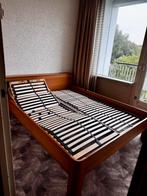 Elektrisch verstelbaar bed 160x200, Ophalen, Bruin, Tweepersoons, 200 cm
