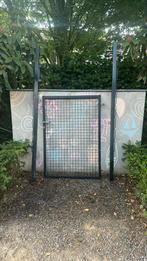 Tuinhek tuindeur. Zwart 145cm hoog 100cm breed, Tuin en Terras, Tuinpoorten, Ophalen, Gebruikt, 100 tot 150 cm, Draaipoort