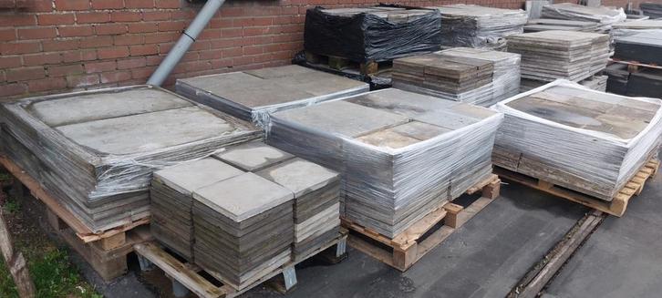 150 m2 Chinees hardsteen terrastegels, groot Romaans verband, Tuin en Terras, Tegels en Klinkers, Gebruikt, Terrastegels, Natuursteen