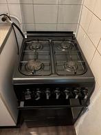Wiggo Zwart Gasfornuis, Witgoed en Apparatuur, Fornuizen, Ophalen, Gebruikt, Grill, 4 kookzones