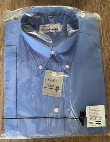 Overhemd met korte mouwen, Blauw, maat L (41/42) NIEUW beschikbaar voor biedingen