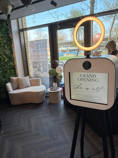 Photobooth te huur 15% korting last minut deals, Hobby en Vrije tijd, Feestartikelen | Verhuur, Nieuw, Overige, Ophalen