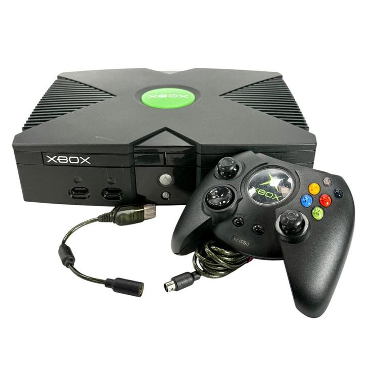 Xbox Classic Zwart + Classic Duke Controller (X08-17160) en, Spelcomputers en Games, Spelcomputers | Xbox Original, Zo goed als nieuw