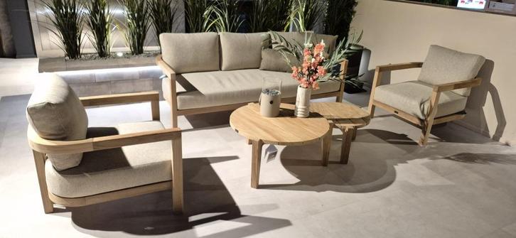Moira loungebank Hartman, Tuin en Terras, Tuinsets en Loungesets, Nieuw, Loungeset, Teakhout, 4 zitplaatsen, Bank, Bijzettafel