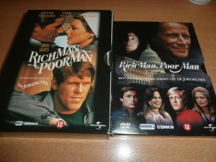 Complete dvd serie Rich Man, Poor Man Seizoen 1 en 2, Cd's en Dvd's, Dvd's | Tv en Series, Zo goed als nieuw, Drama, Boxset, Vanaf 12 jaar