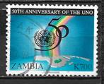 Zambia 1995 50jr Verenigde Naties, Postzegels en Munten, Postzegels | Afrika, Zambia, Verzenden, Gestempeld