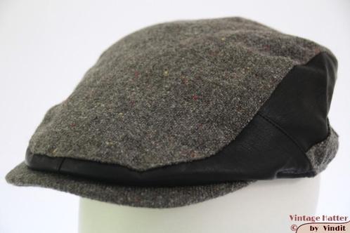 Flatcap Platte pet Hawkins katoen-leer look grijs 59, 60 NEW, Kleding | Heren, Hoeden en Petten, Nieuw, Pet, 58 of 59 cm (L, 7¼ of ⅜ inch)