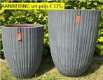 Capi Europe - Vaas elegant laag Tube NL - 46x58  55x77, Tuin en Terras, Bloempotten, Kunststof, Rond, Nieuw, Minder dan 25 cm