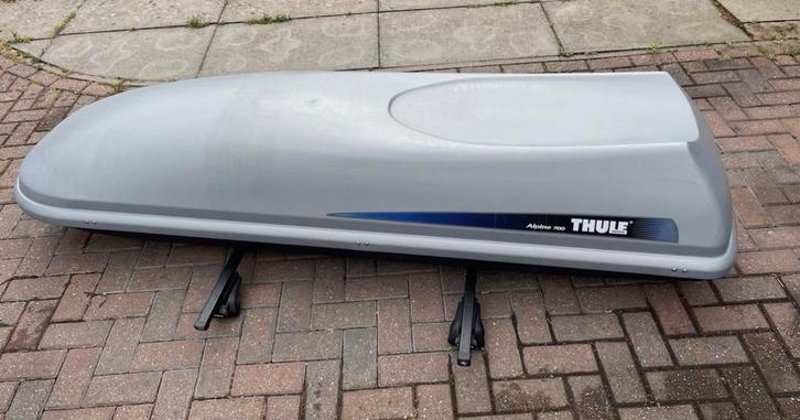 Thule Alpine 700 Dakkoffer (incl. Dakdragers Audi A6), Auto diversen, Dakkoffers, Gebruikt, Ophalen