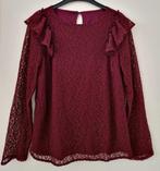 Dames top bordeaux/aubergine maat 38 zgan * f, Ophalen of Verzenden, Zo goed als nieuw, Maat 38/40 (M), Lange mouw