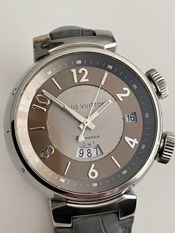 Louis Vuitton Tambour Reveil GMT Alarm Horloge beschikbaar voor biedingen