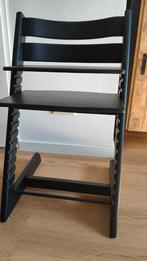Stokke TrippTrapp kinderstoel zwart, Kinderen en Baby's, Ophalen of Verzenden, Zo goed als nieuw, Meegroeistoel