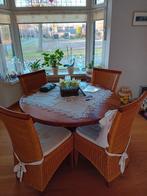 Eikentafel rond, Huis en Inrichting, Tafels | Eettafels, Ophalen, Gebruikt, Vier personen, 100 tot 150 cm