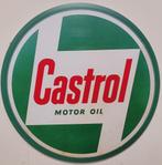 Castrol motor oil logo reclamebord van metaal rond wandbord
