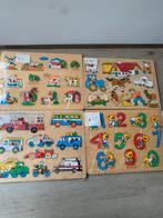 Houten knopjes puzzel, Ophalen, Minder dan 10 stukjes, Zo goed als nieuw, 6 maanden tot 2 jaar