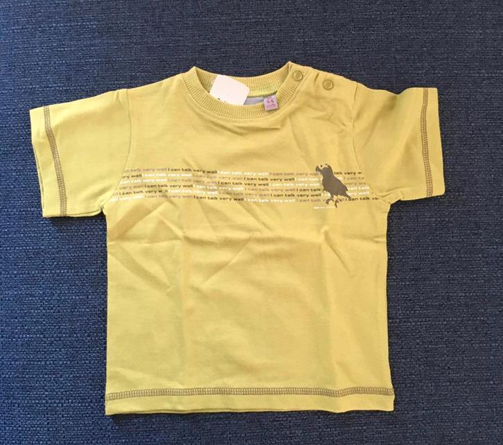 Nieuw Beebies shirtje maat 68 4 - 6 maanden groen papegaai, Kinderen en Baby's, Babykleding | Maat 68, Nieuw, Jongetje, Shirtje of Longsleeve