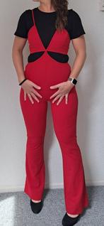 Loavies Rode Flared Pants met Bijpassende Top (Maat S), Kleding | Dames, Jumpsuits, Ophalen of Verzenden, Maat 36 (S), Rood, Loavies