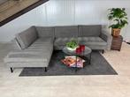 GRATIS LEVERING Ribstof Hoekbank Grijs 285x200 GEREINIGD, 250 tot 300 cm, Ophalen of Verzenden, Zo goed als nieuw, 150 cm of meer