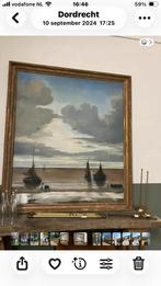 Schilderij Botters op Strand Katwijk, 183x203 cm, Ophalen of Verzenden