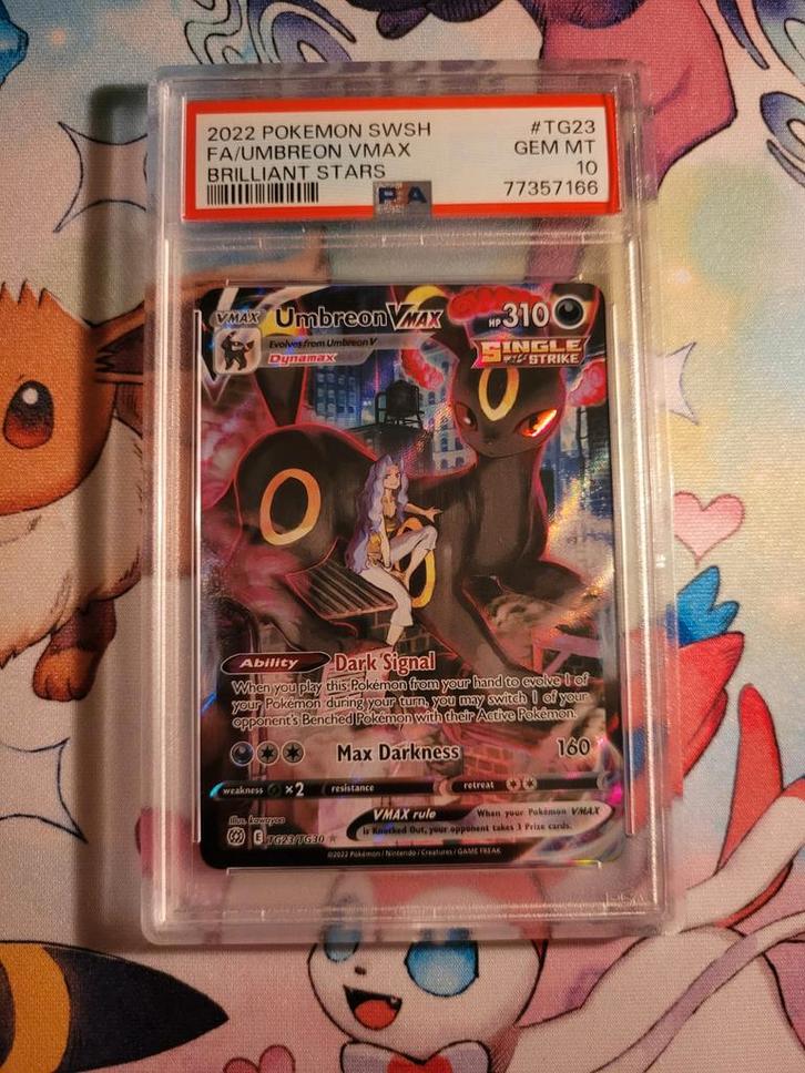Umbreon Vmax #TG23 PSA 10 Pokémon Brilliant Stars, Hobby en Vrije tijd, Verzamelkaartspellen | Pokémon, Nieuw, Losse kaart, Foil