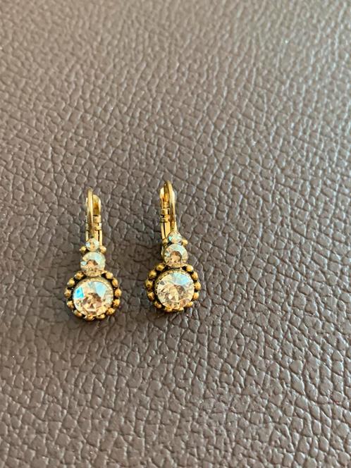 Camps & Camps oorbellen Swarovski golden shadow, Sieraden, Tassen en Uiterlijk, Oorbellen, Zo goed als nieuw, Overige materialen