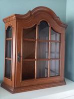 Hangkastje / Vitrinekastje antiek queen ann barok stijl, Ophalen, Minder dan 50 cm, Glas, Klassiek