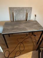 Kantoortafel 140x60 beton look/ zwart, Ophalen of Verzenden