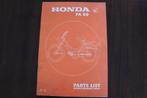 Honda PA50 Camino 1978 moped parts list onderdelen boek, Ophalen of Verzenden, Gebruikt