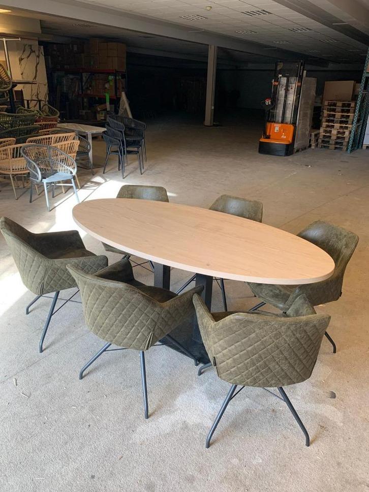 Eiken Ovale Eetkamertafel - 180x90x76cm, Huis en Inrichting, Tafels | Eettafels, Gebruikt, 50 tot 100 cm, 150 tot 200 cm, Vijf personen of meer