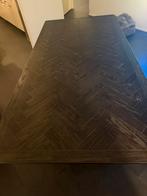 Zwarte Richmond tafel met zilveren poten, Huis en Inrichting, Tafels | Eettafels, Gebruikt, 100 tot 150 cm, 200 cm of meer, Ophalen of Verzenden