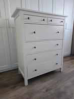 Te koop ladekast 6 lades, wit gebeitst, 108x131 cm Massief g, Ophalen, 100 tot 150 cm, 5 laden of meer, 100 tot 150 cm