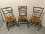Keuken- cq bijzetstoel (3 stuks), Ophalen, Riet of Rotan, Gebruikt, Drie