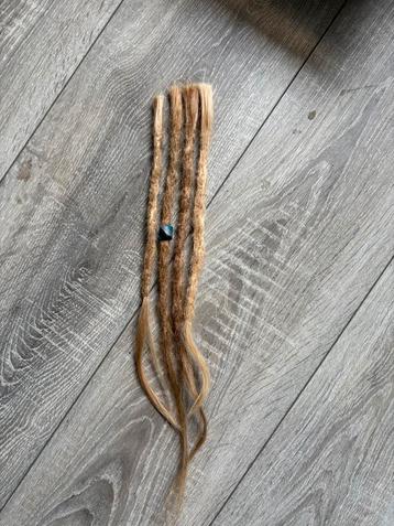 4 human hair dreadlocks extensions blond donkerblond beschikbaar voor biedingen