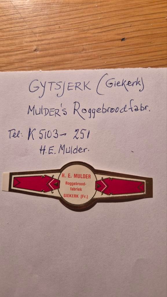Sigarenbanden GYTSJERK, Ophalen, Zo goed als nieuw, Sigarenbandjes