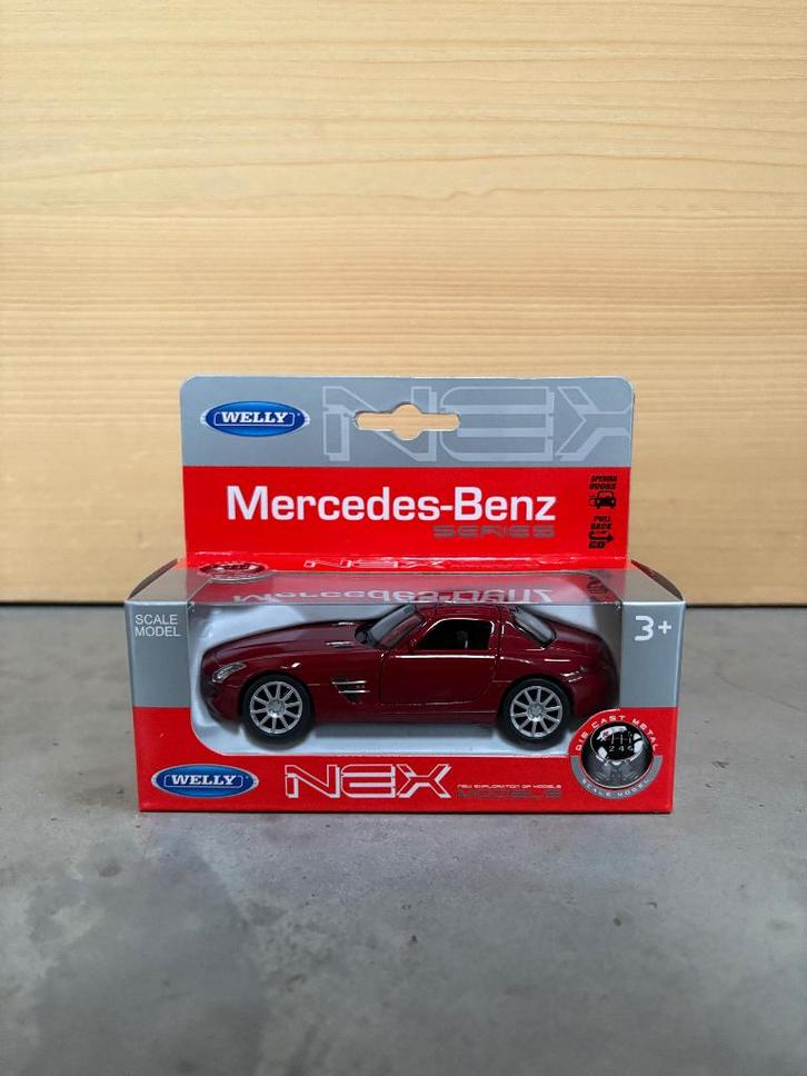 Welly Nex – Mercedes-Benz SLS AMG (1:43), Hobby en Vrije tijd, Modelauto's | 1:43, Zo goed als nieuw, Auto, Overige merken, Ophalen of Verzenden